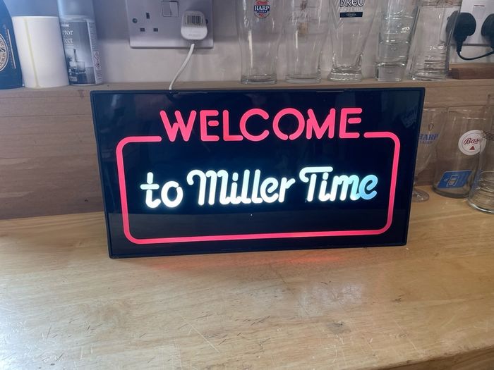 vintage miller pub bar light
