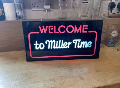 vintage miller pub bar light