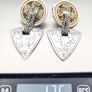 Vintage 925 Sterling Silver Chunky Heavy Stud Earrings Image 8
