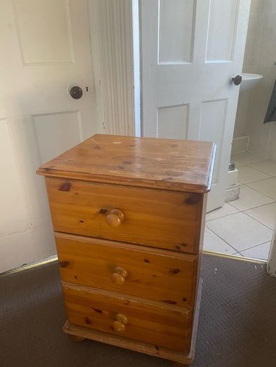 solid pine bedside locker