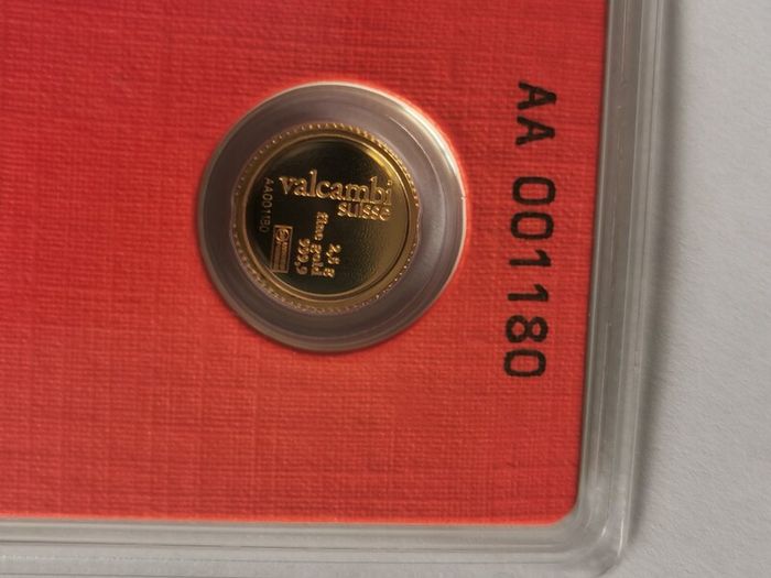 Valcambi 2.5g fine gold carded sealed