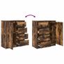 Sideboard with Drawers Smoked Oak 71x35x84 cm Image 6