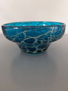 Sea & Sand Art Glass Bowl