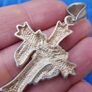 Vintage Large Sterling Silver 925 Cross L-2,2" Image 5