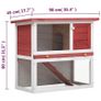 Outdoor Rabbit Hutch 1 Door Red Wood Image 7