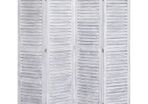 4-Panel Room Divider Grey 140x165 cm Wood