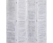 4-Panel Room Divider Grey 140x165 cm Wood