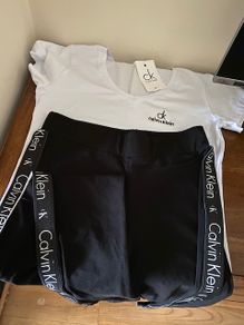 Calvin Klein t-shirt and leggings