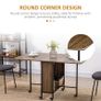 Six-Person Drop Leaf Dining Table - Brown/Black Image 2