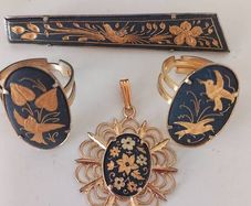 Collection of 4 Spanish Inlaid Damascus Items