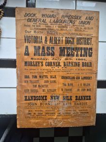 1891 antique original Labourers union poster