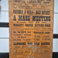 1891 antique original Labourers union poster