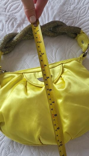 KAREN MILLEN Lime Pouchette with jewelled handle - Rrp 95 (New)