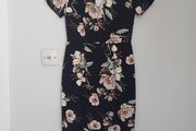 OASIS stunning black, green, peach and gold dress