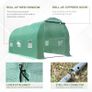 4 x 2 x 2 m Polytunnel Greenhouse with Roll-up Door and 6 Mesh Windows, Walk-in Garden Tunnel Warm House Tent with UV-resistant PE Cover and Galvanised Steel Frame, Green Image 4