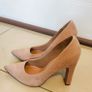 Light Pink Suede High Heels New Look Image 2