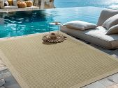 XXL Outdoor Rug Weatherproof 240 x 340 cm Green Sisal Look Rug Washable and Waterproof Rug Kitchen Balcony Patio and