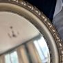 Antique style oval gold wall mirror. Image 4