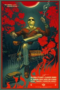 The Invisible Man Martin Ansin CODA Limited Screen Print 24x36 + Free Mystery Print