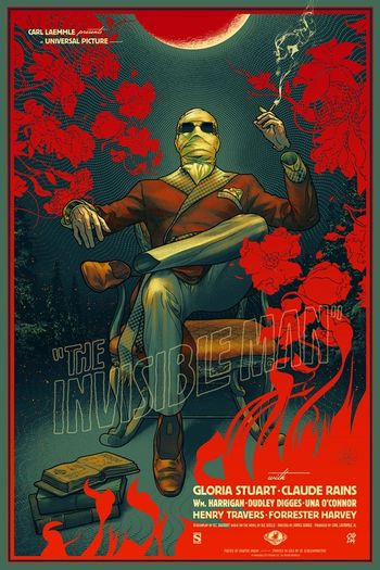The Invisible Man Martin Ansin CODA Limited Screen Print 24x36 + Free Mystery Print