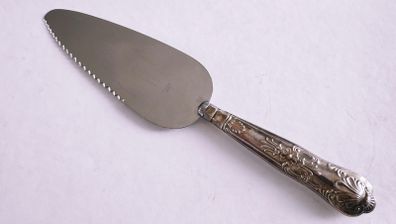 Vintage Harrison Brothers Sheffield Pie/Cake Server with sterling silver handle