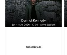 2 x Dermot Kennedy tickets for sale.