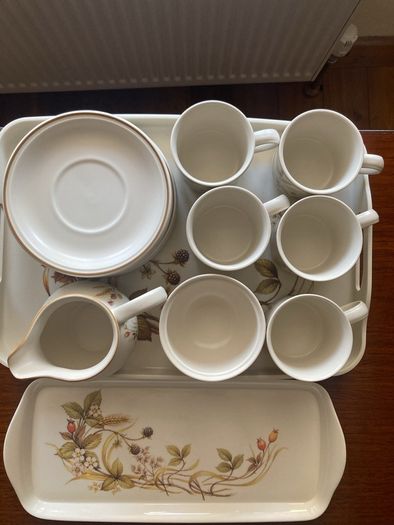 Harvest Vintage Teaset with  Large & Small Matching Trays