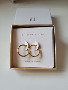 Abbott Lyon Sterling Silver Hoop Earrings (18k Gold plated)