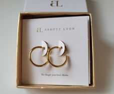 Abbott Lyon Sterling Silver Hoop Earrings (18k Gold plated)