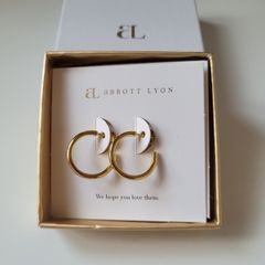 Abbott Lyon Sterling Silver Hoop Earrings (18k Gold plated)