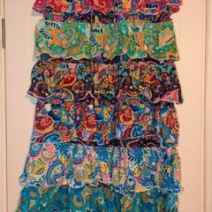 Stunning tiered multi colored floral midi skirt from Pretty Little Thing