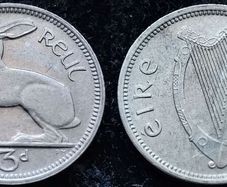 [#426] - Ireland 1967 | 3 Pence | Irish 3d | Hare | KM.12a | MS