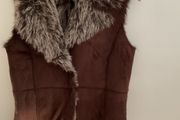gilet brown suede effect gilet size 12