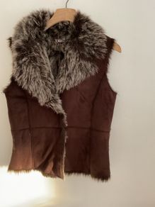 gilet brown suede effect gilet size 12