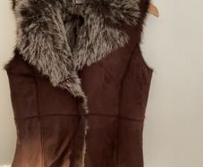 gilet brown suede effect gilet size 12