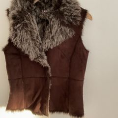 gilet brown suede effect gilet size 12