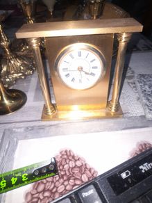 Beautiful Old Heavy Brass Clock, Postage Available