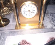 Beautiful Old Heavy Brass Clock, Postage Available