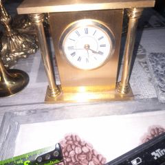 Beautiful Old Heavy Brass Clock, Postage Available