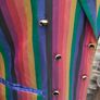 Rainbow striped shirt sleeve festival blazer uk12 Image 4
