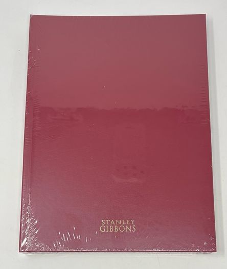 Stanley Gibbons White Page A4 Stockbook 16 Page 32 side in Red New and Sealed