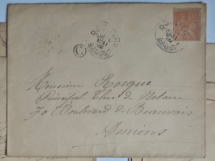 Antique Collection: 10 Vintage French Handwritten Letters Envelopes 1901-1910 Beautiful Calligraphy Paris Hotel History Ephemera Lot