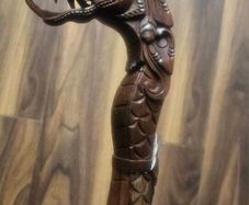 Hand-Carved Wooden Dragon Cane