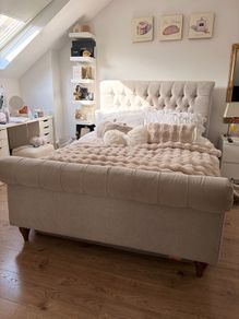 double bed frame with mattress