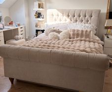 double bed frame with mattress