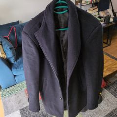 Navy wool mix coat
