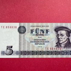 Germany  5  Marks  1975  Pick 27b ( Uncirculated )