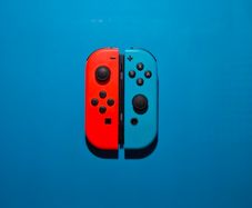 Nintendo Switch Neon Red & Blue Joycons.