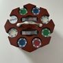Wooden Texas Holdem Poker Set Unused Image 6