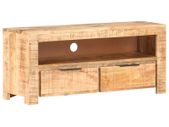 TV Cabinet 90x30x40 cm Solid Rough Mango Wood